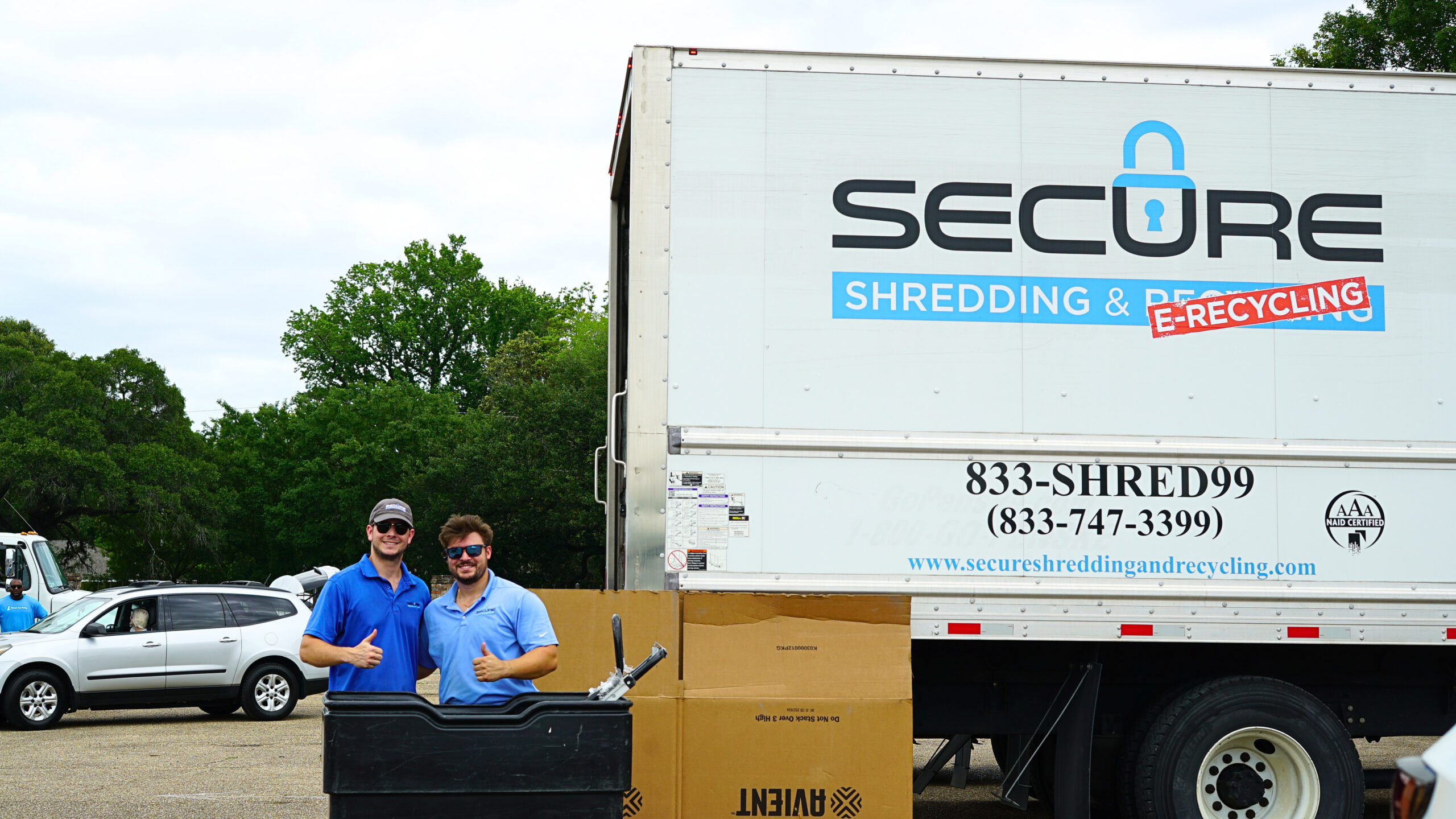 Secure Shredding and E-Recycling Team smiling
