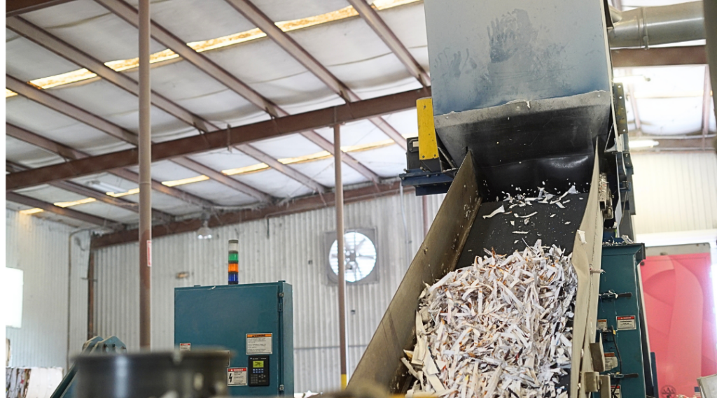 Secure financial document shredding service destroying confidential business records to protect sensitive financial information and support compliance.